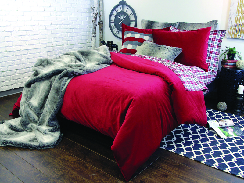 Langtry Red Velvet Bedding <br>by Alamode